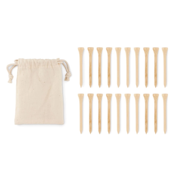 BIRDIE, 20 tees de golf en bambou front