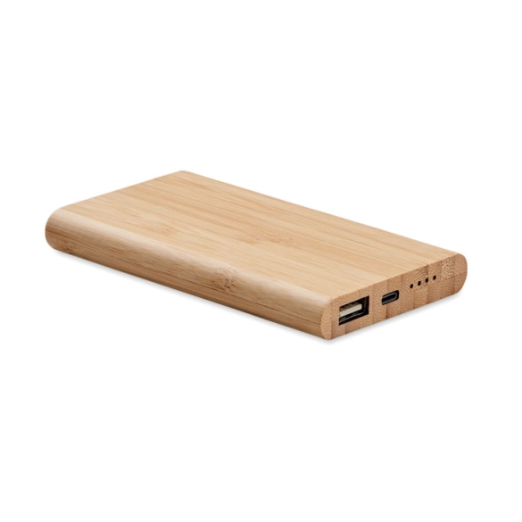 Powerbank en bambou de 4000 mAh - Brandi front