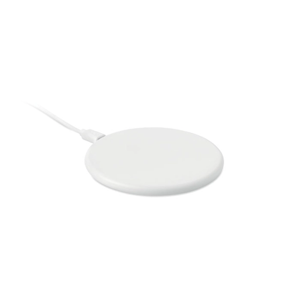 Chargeur sans fil  rond en ABS recyclé - Adeline front