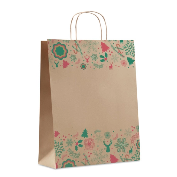 Sac cadeau grand format avec motifs "Noël" - Juno-L front