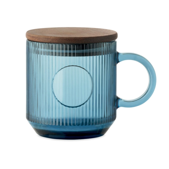 VITRIO MUG, Mug en verre strié 300ml front