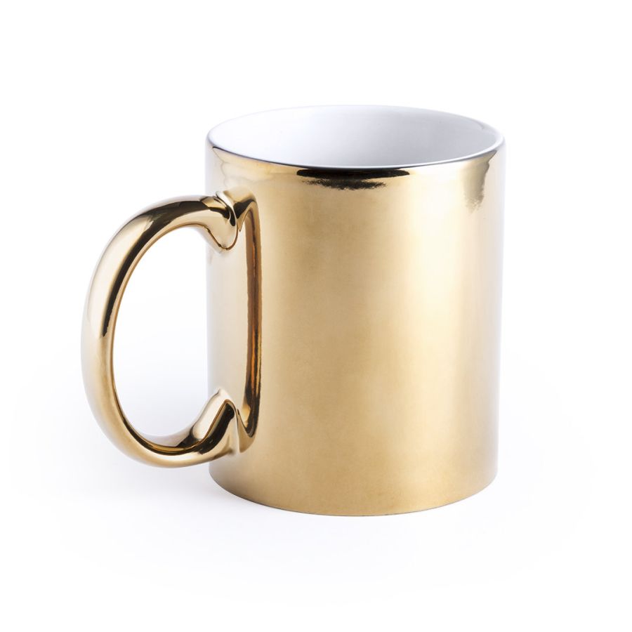 Mug céramique avec finition métal 350ml "Brossar"