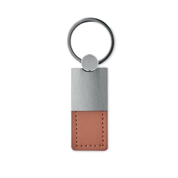Porte-clés simili-cuir et métal "Raso"