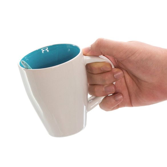 Tasse intérieur coloré avec cuillère assortie 350ml "Vexira"