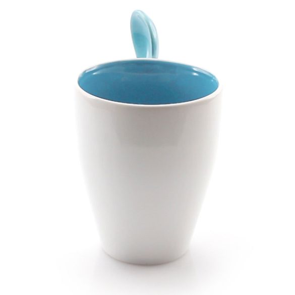 Tasse intérieur coloré avec cuillère assortie 350ml "Vexira"