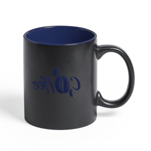 Tasse céramique noire et intérieur coloré 350ml "Elite"