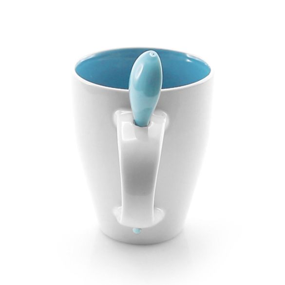Tasse intérieur coloré avec cuillère assortie 350ml "Vexira"