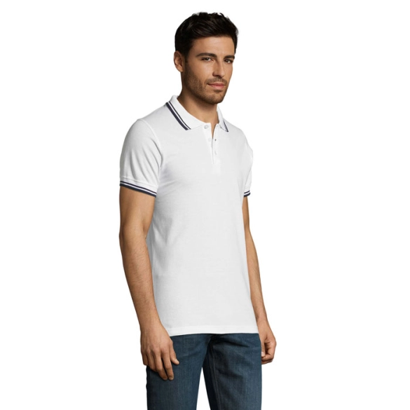 Polo homme avec liseré blanc 200gr "Cachan"