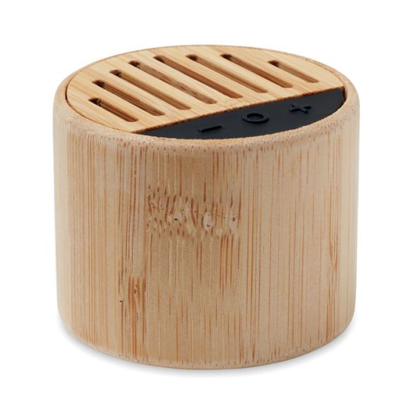 ROUND LUX, Haut-parleur sans fil bambou