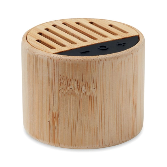 ROUND LUX, Haut-parleur sans fil bambou
