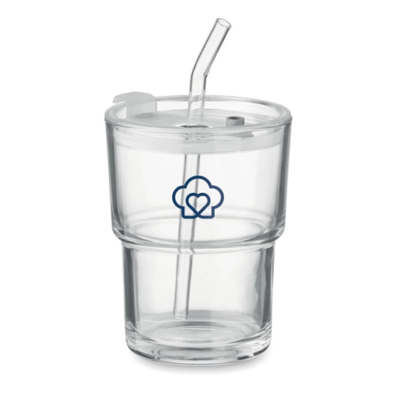 Gobelet verre et paille 400ml "Vixlane"