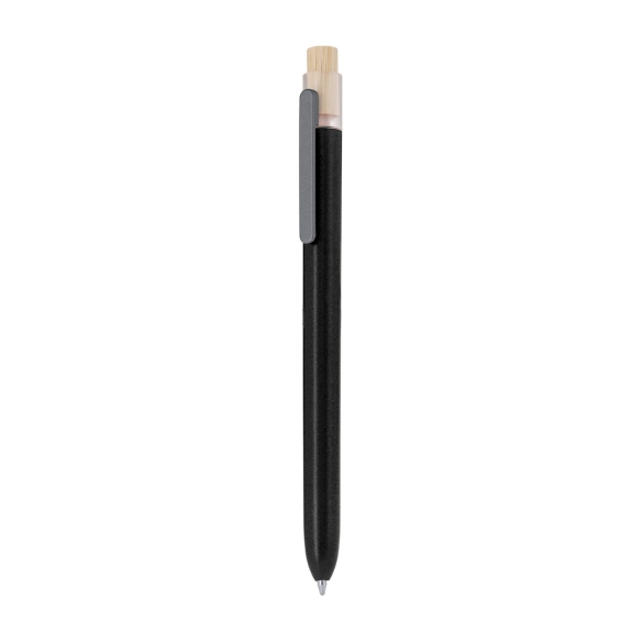 Stylo plastique recyclé et bouton bambou "Clasmen"