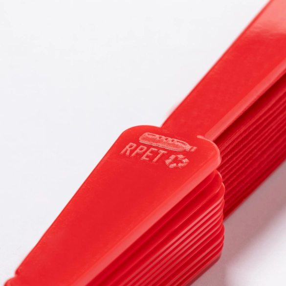 Éventail en tissu polyester et plastique recyclé "Mikman"