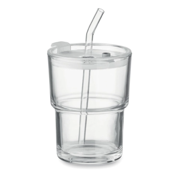 Gobelet verre et paille 400ml "Vixlane"