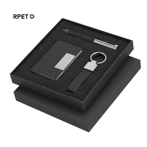 Coffret stylo, porte-clés, porte-cartes "Ubah"
