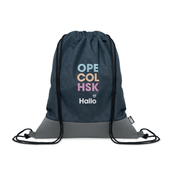 Sac à cordon en PU RPET 2 tons "Kirsten"