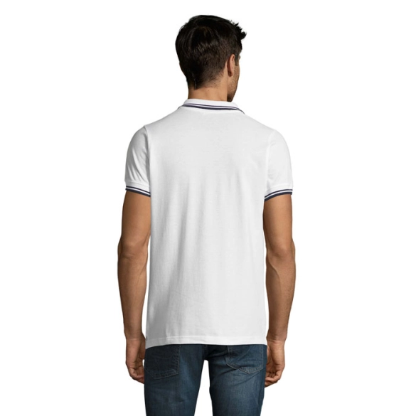 Polo homme avec liseré blanc 200gr "Cachan"