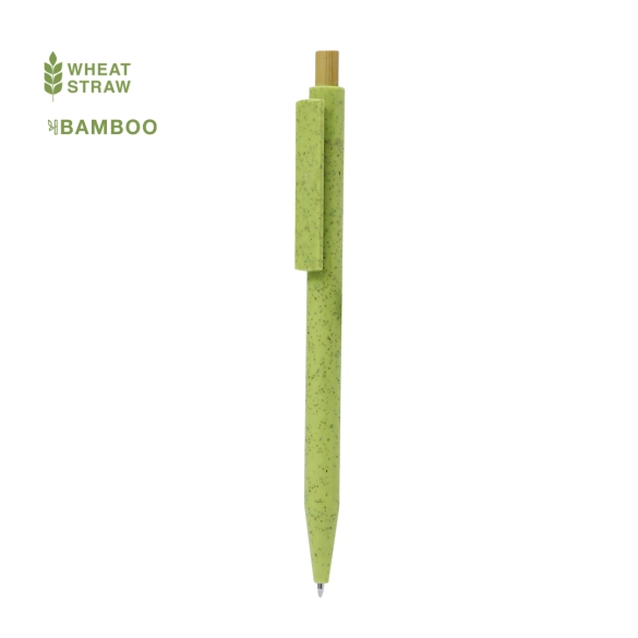 Stylo en paille de blé et bambou "Bouteflex"