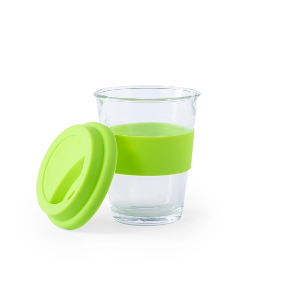 Gobelet en verre couvercle silicone 350ml "Mura"