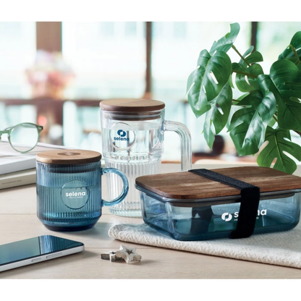 VITRIO MUG, Mug en verre strié 300ml