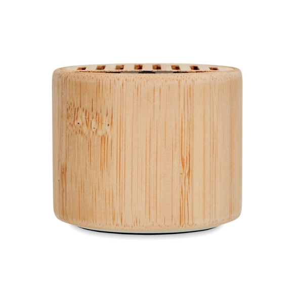ROUND LUX, Haut-parleur sans fil bambou