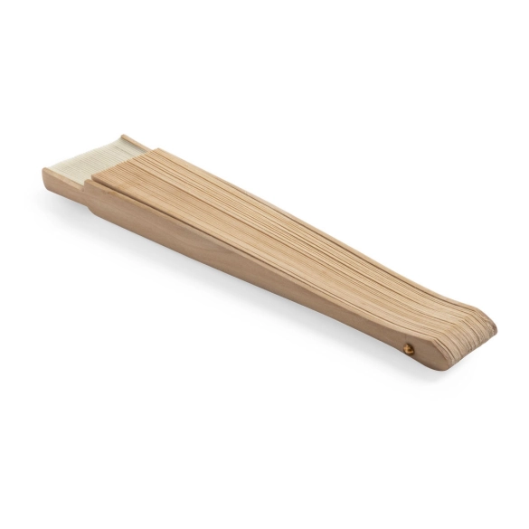 Éventail personnalisé en bois et coton "Odebert"