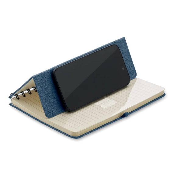 Carnet A5 à spirale et support téléphone "Stalion"