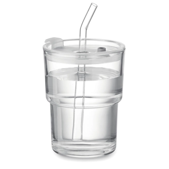 Gobelet verre et paille 400ml "Vixlane"