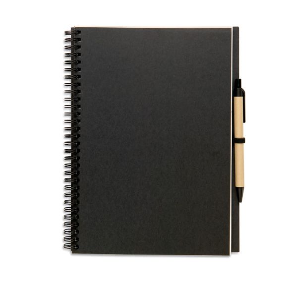 Carnet spirale grand format avec stylo "CalebPlus"