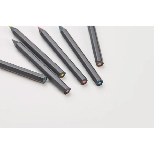 NEGRO, 6 crayons de couleur