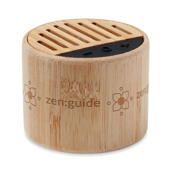 ROUND LUX, Haut-parleur sans fil bambou