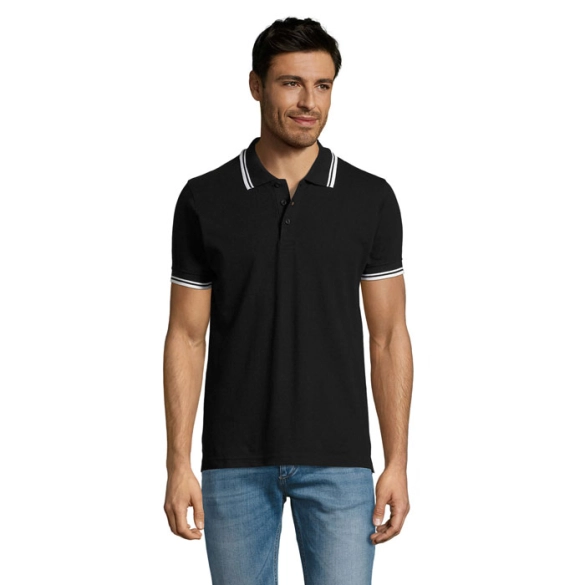 Polo homme avec liseré blanc 200gr "Cachan"