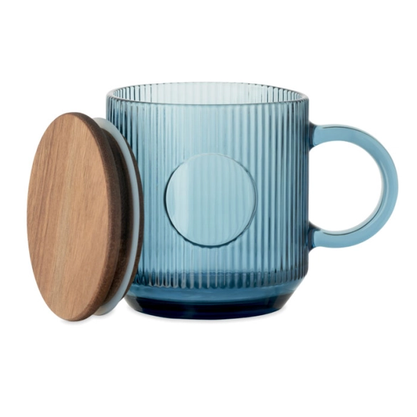 VITRIO MUG, Mug en verre strié 300ml