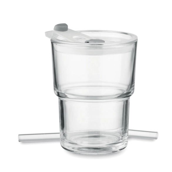 Gobelet verre et paille 400ml "Vixlane"