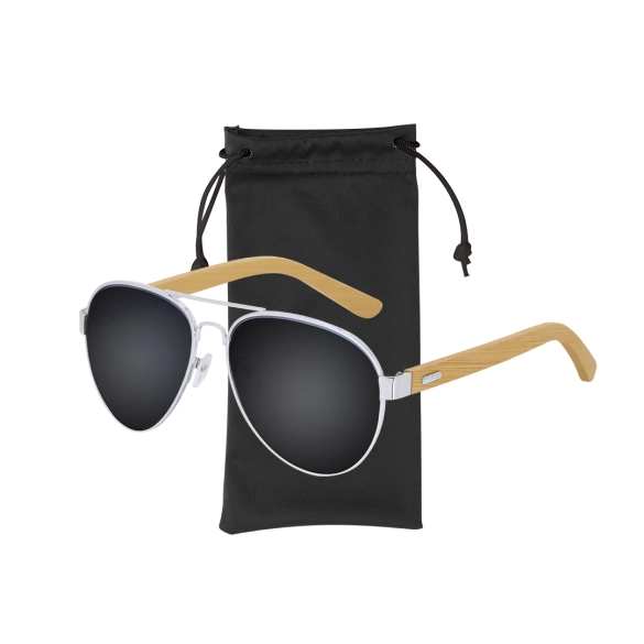 Lunettes de soleil branche bambou "Heddow"