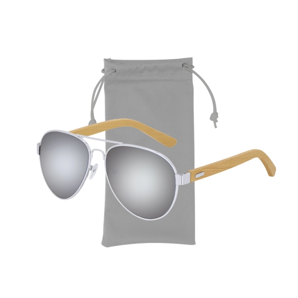 Lunettes de soleil branche bambou "Heddow"