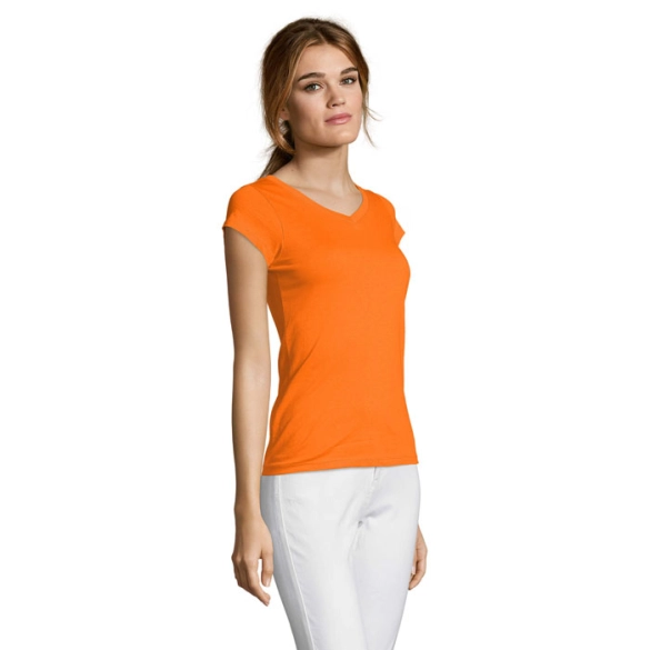 T-shirt femme col en v 150gr "Louise"