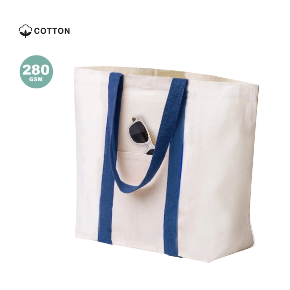 Sac coton 280gr avec poignées de couleurs "Tandesri"