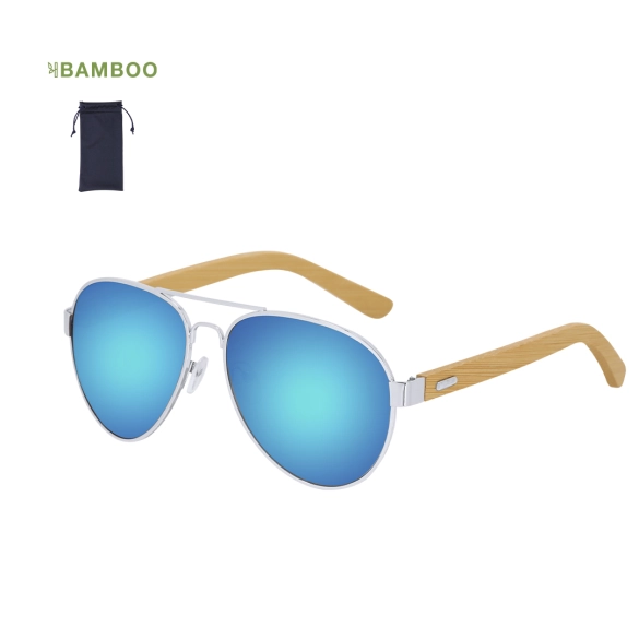 Lunettes de soleil branche bambou "Heddow"