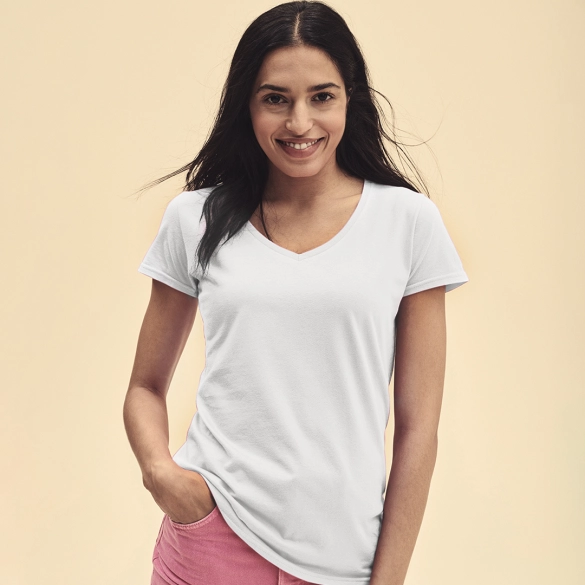 T-Shirt Femme Blanc Iconic V-Neck