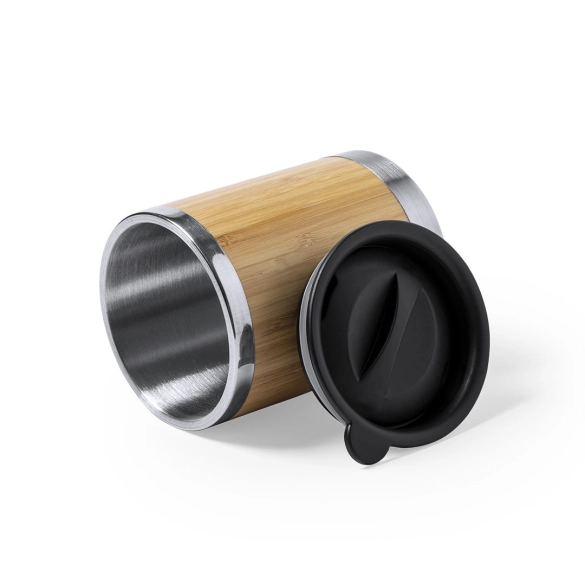 Gobelet isotherme avec finition bambou 300ml "Tikagob"