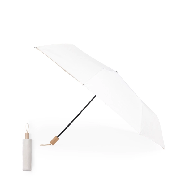 Parapluie pliable naturel avec manche bois Ø106cm "Nonar"
