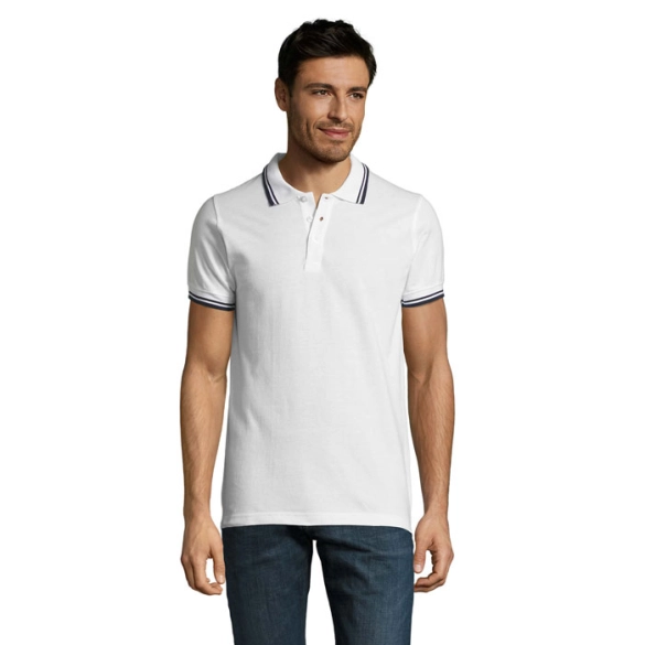 Polo homme avec liseré blanc 200gr "Cachan"