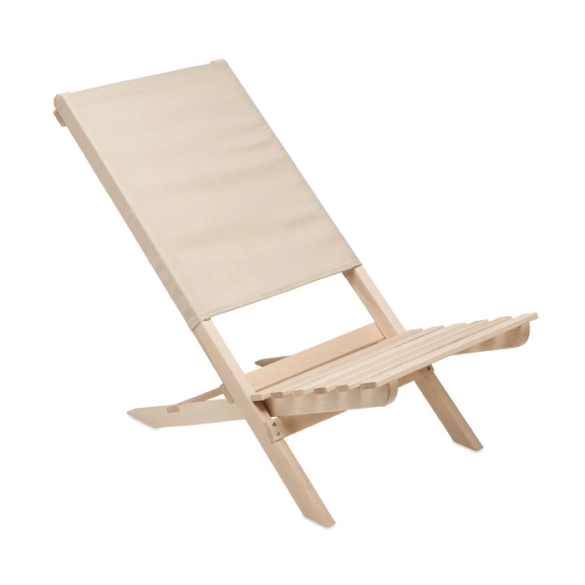 Chaise de plage pliable en bois "Kenyad"