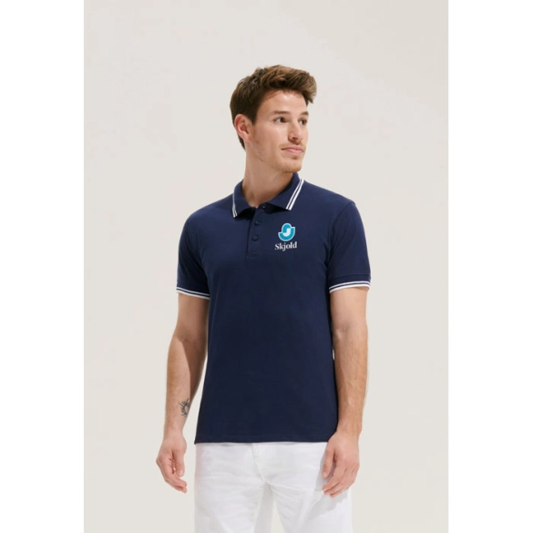 Polo homme avec liseré blanc 200gr "Cachan"