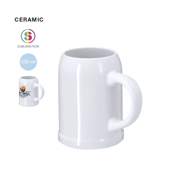 Pinte de bière en céramique 500ml "Reggino"