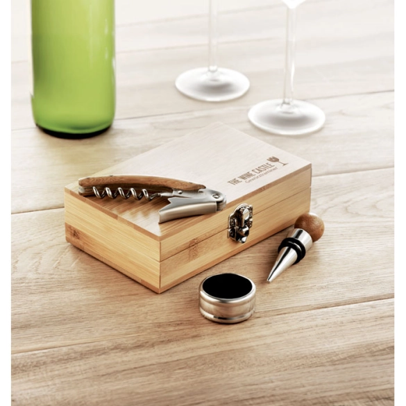 SONOMA, Coffret de sommelier en bambou