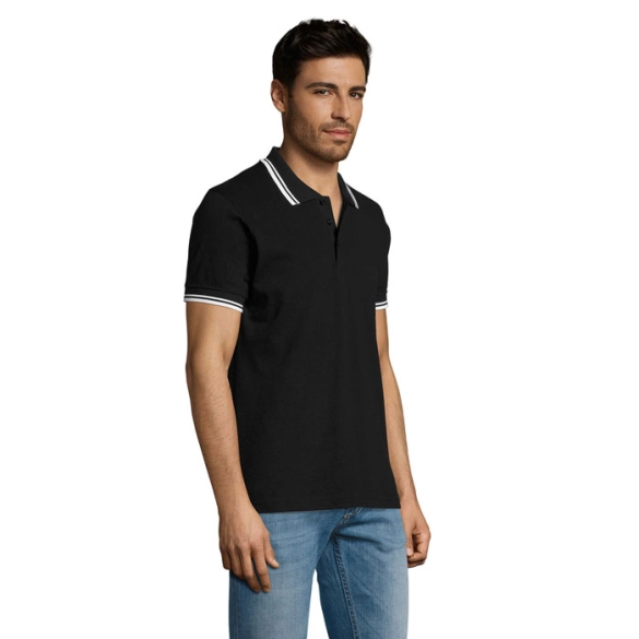 Polo homme avec liseré blanc 200gr "Cachan"