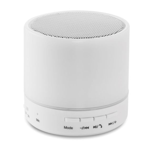 ROUND WHITE, Haut-parleur Rond avec LED