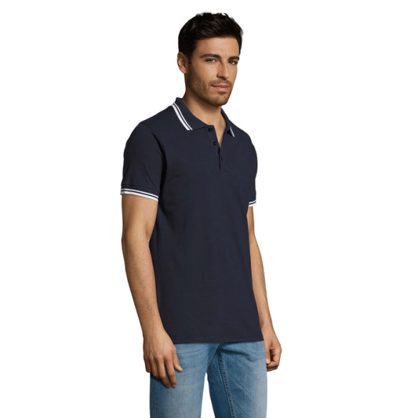 Polo homme avec liseré blanc 200gr "Cachan"